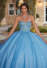 Vizcaya by Morilee Beaded Corset Quince Dress 89426
