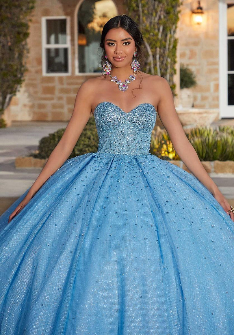 Vizcaya by Morilee Beaded Corset Quince Dress 89426
