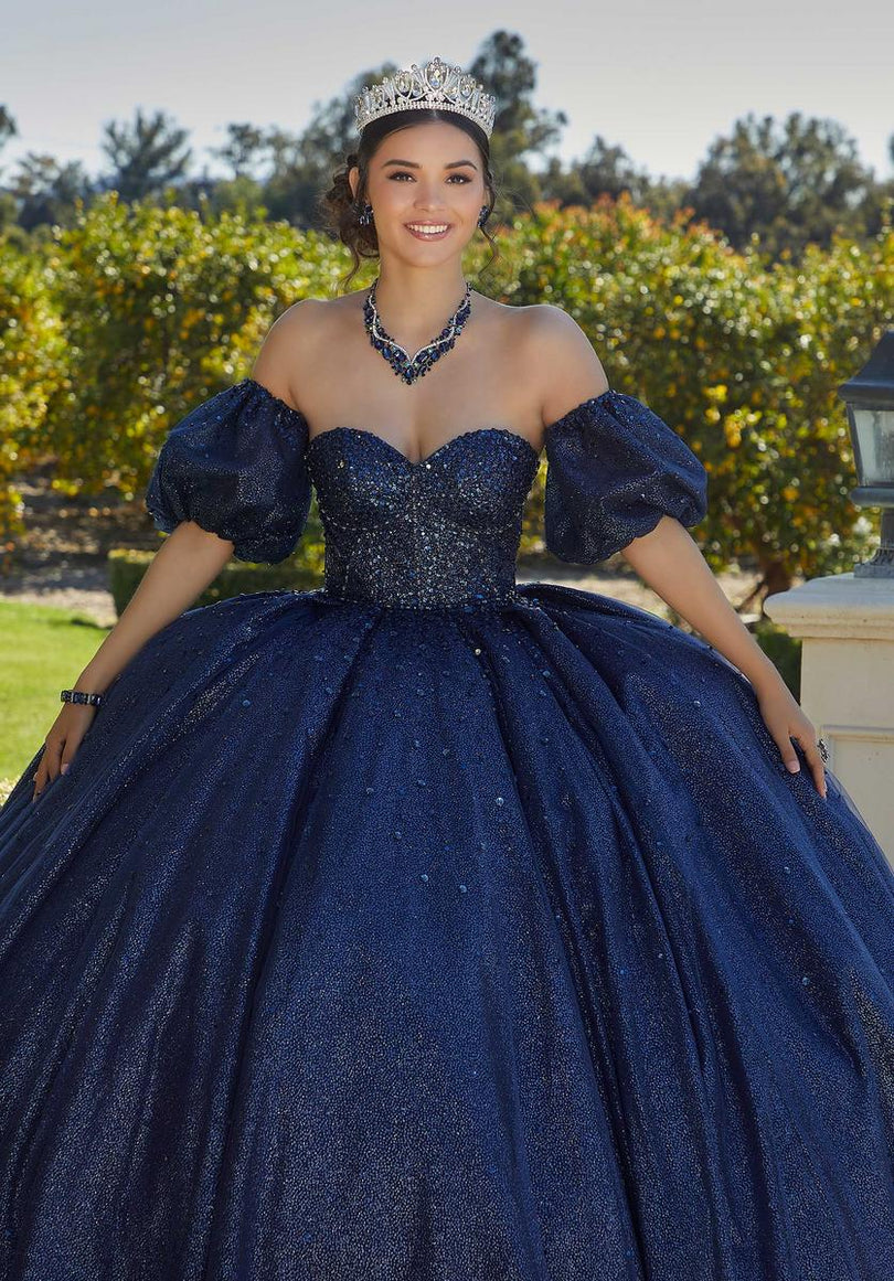 Vizcaya by Morilee Beaded Corset Quince Dress 89426