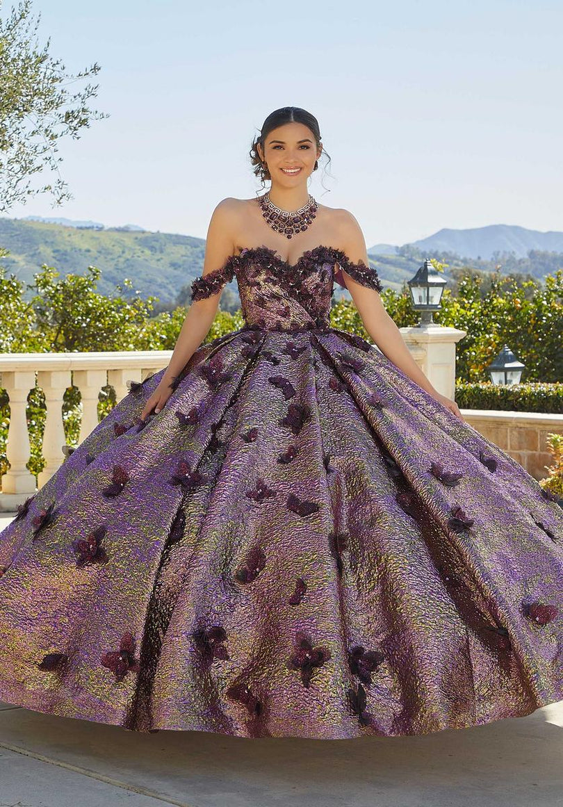 Vizcaya by Morilee Metallic Butterfly Quince Dress 89429 Vizcaya by Morilee Metallic Butterfly Quince Dress 89429
