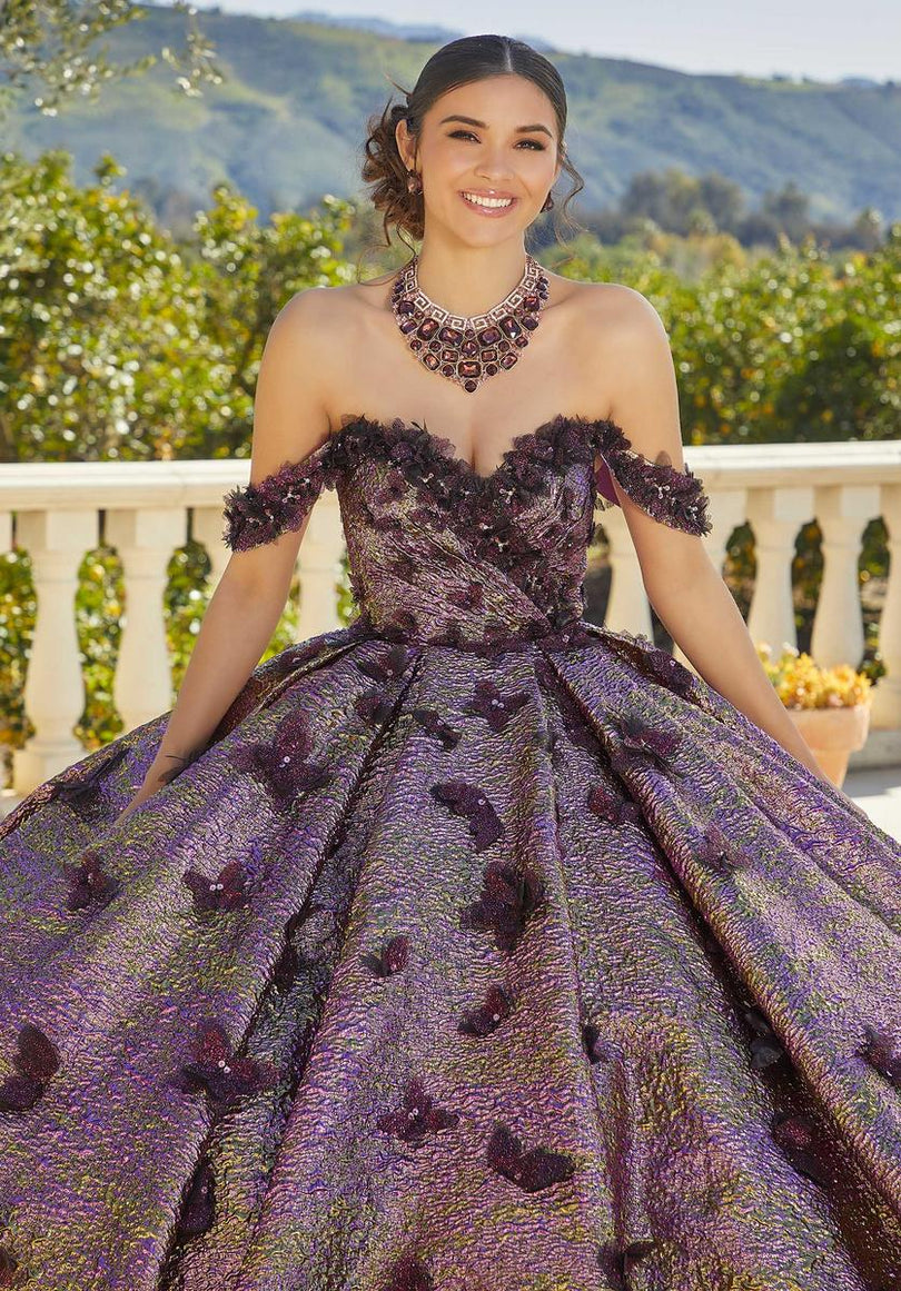 Vizcaya by Morilee Metallic Butterfly Quince Dress 89429 Vizcaya by Morilee Metallic Butterfly Quince Dress 89429