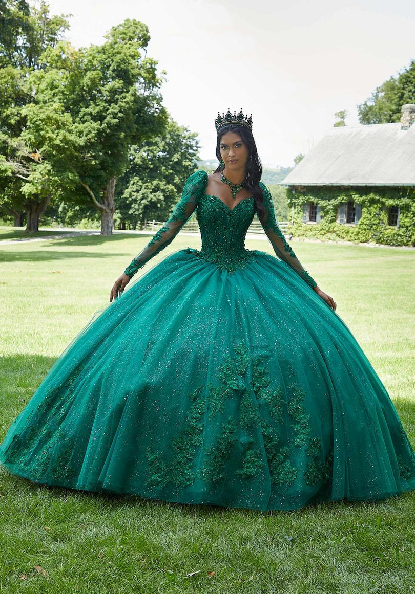 sachin and babi light blue dress Luxury A-line Embroidery Beaded Dark Green Long Prom Dresses Modest Ev –  SELINADRESS