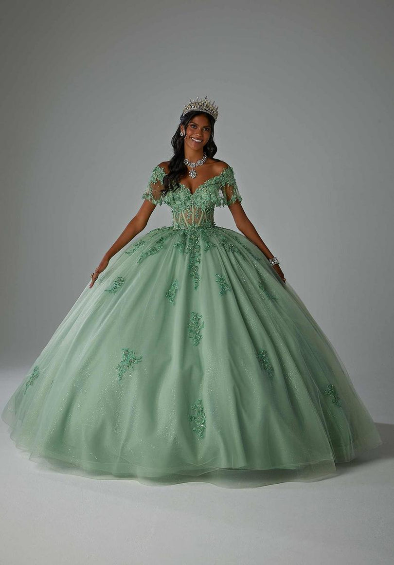 Vizcaya by Morilee Sheer Corset Quince Dress 89445 Vizcaya by Morilee Sheer Corset Quince Dress 89445