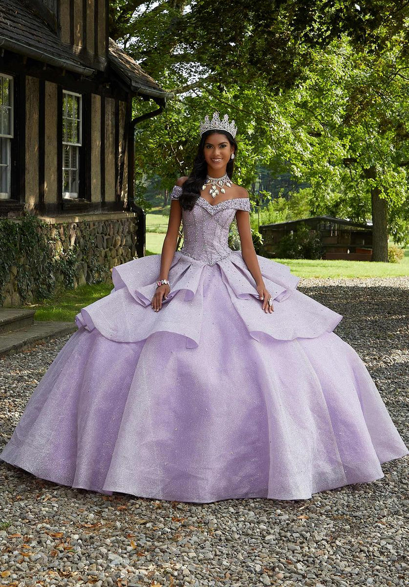 Vizcaya by Morilee Glitter Net Quince Dress 89447 Vizcaya by Morilee Glitter Net Quince Dress 89447