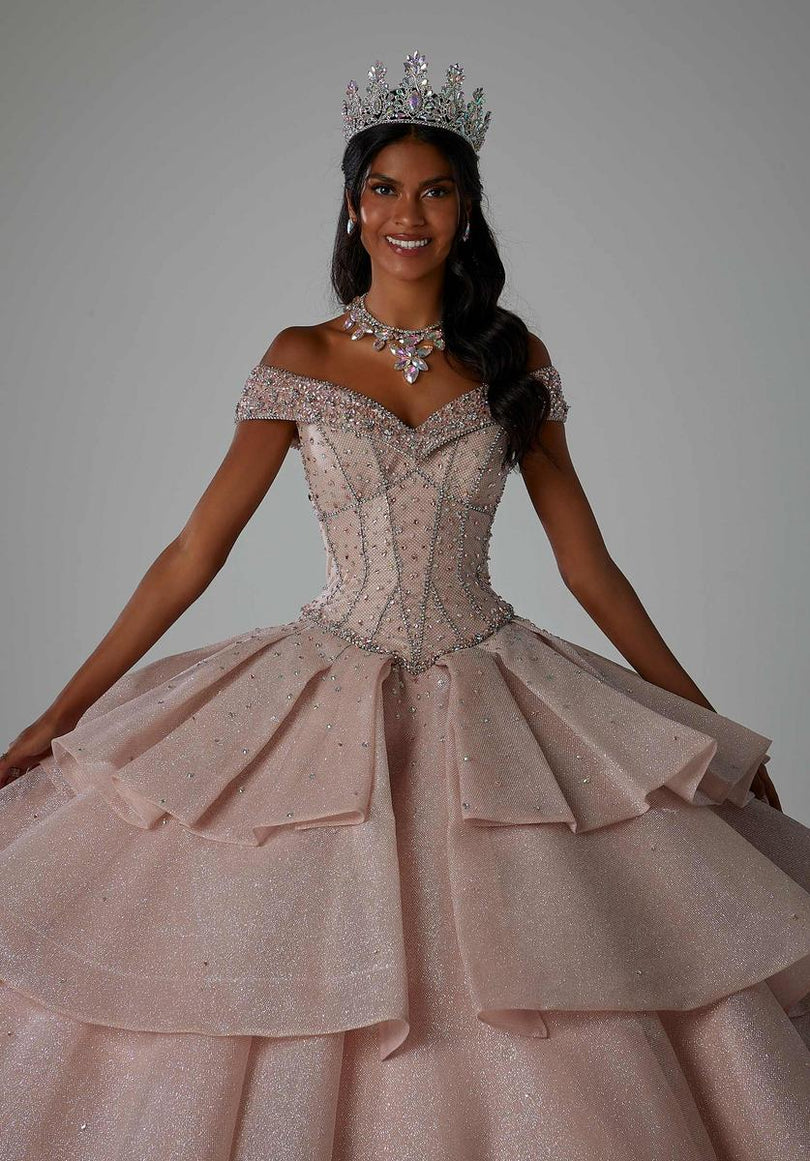 Vizcaya by Morilee Glitter Net Quince Dress 89447 Vizcaya by Morilee Glitter Net Quince Dress 89447
