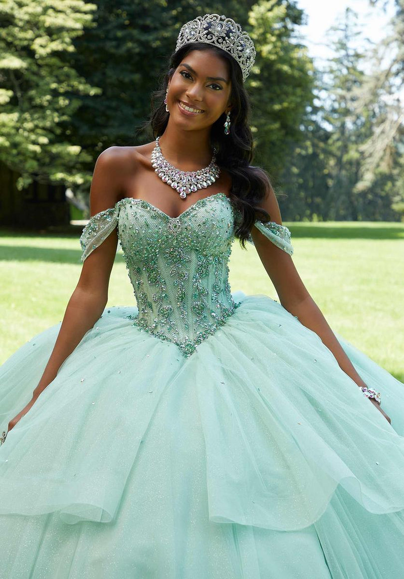 Vizcaya by Morilee Corset Tulle Quince Dress 89449 Vizcaya by Morilee Corset Tulle Quince Dress 89449