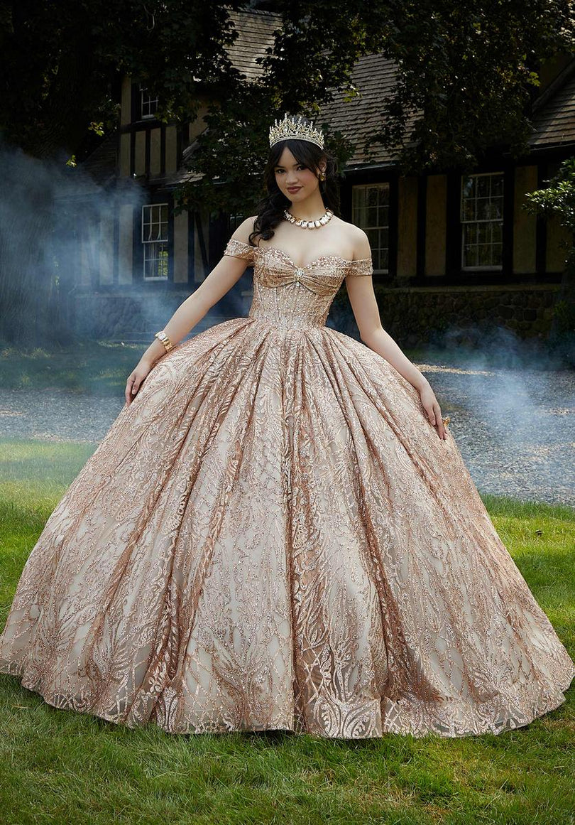 Vizcaya by Morilee Glitter Tulle Quince Dress 89455 Vizcaya by Morilee Glitter Tulle Quince Dress 89455