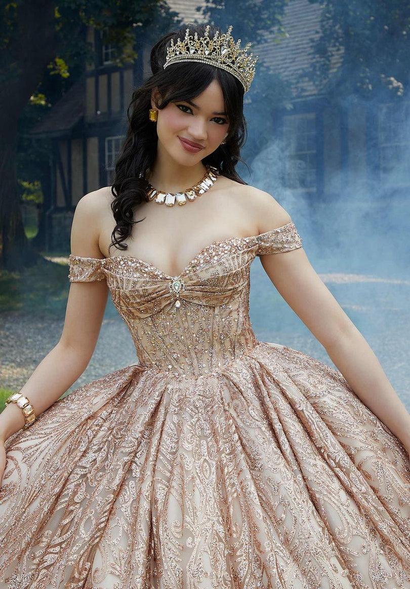 Vizcaya by Morilee Glitter Tulle Quince Dress 89455 Vizcaya by Morilee Glitter Tulle Quince Dress 89455