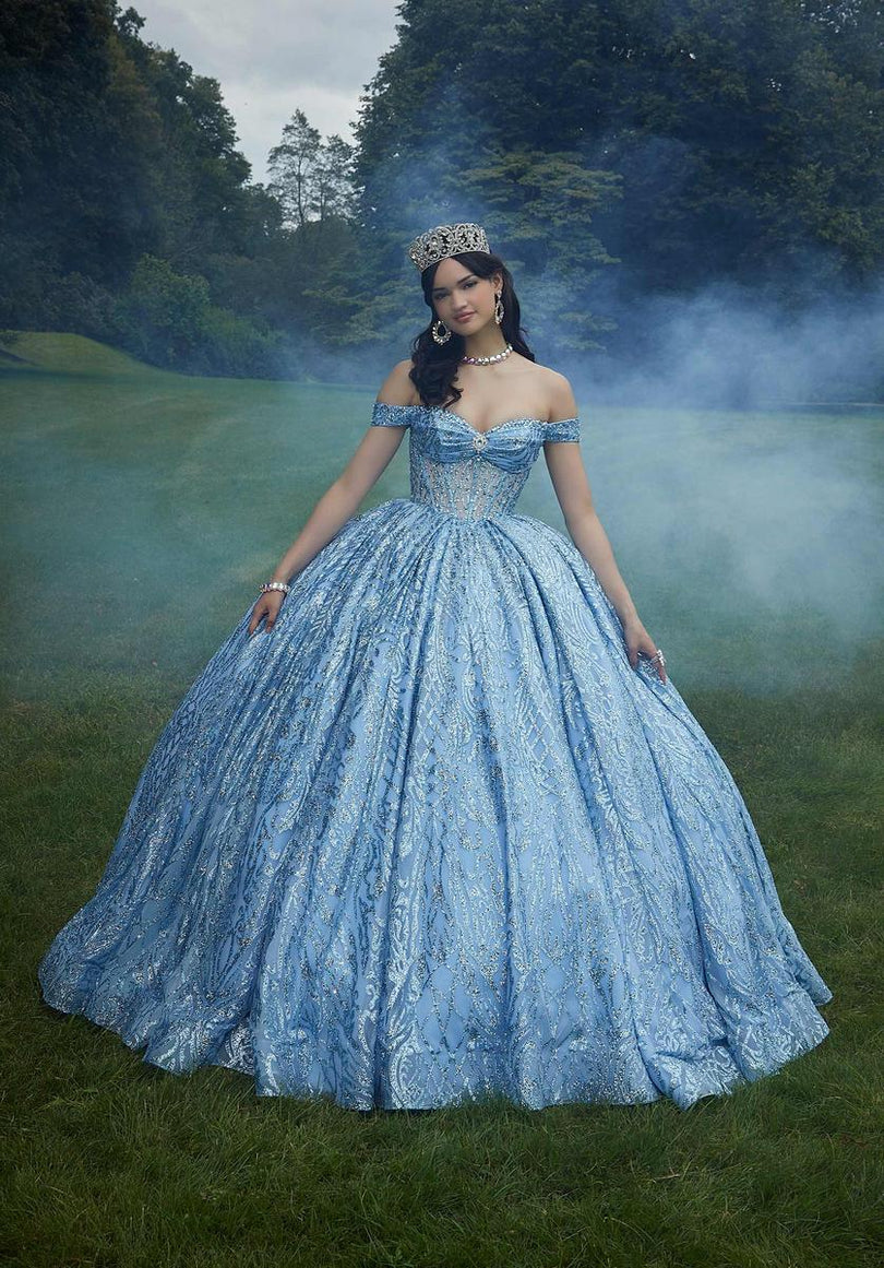 Vizcaya by Morilee Glitter Tulle Quince Dress 89455 Vizcaya by Morilee Glitter Tulle Quince Dress 89455