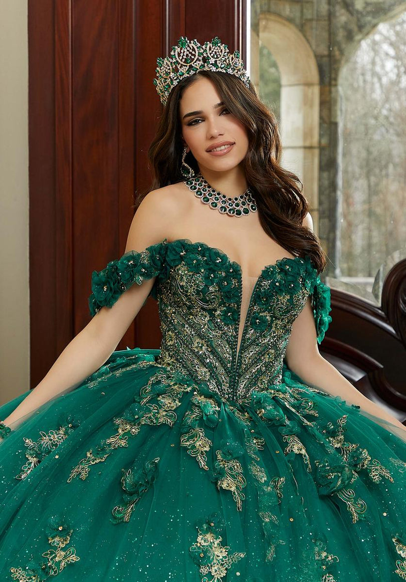 Vizcaya by Morilee Metallic Lace Quince Dress 89473 Vizcaya by Morilee Metallic Lace Quince Dress 89473