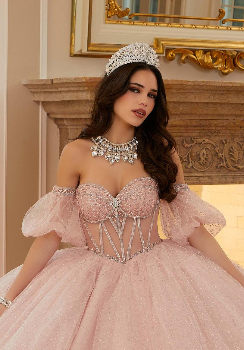 Vizcaya by Morilee Sheer Corset Quince Dress 89479 Vizcaya by Morilee Sheer Corset Quince Dress 89479