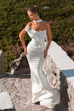Portia and Scarlett Fitted Satin Corset Prom Dress PS26032