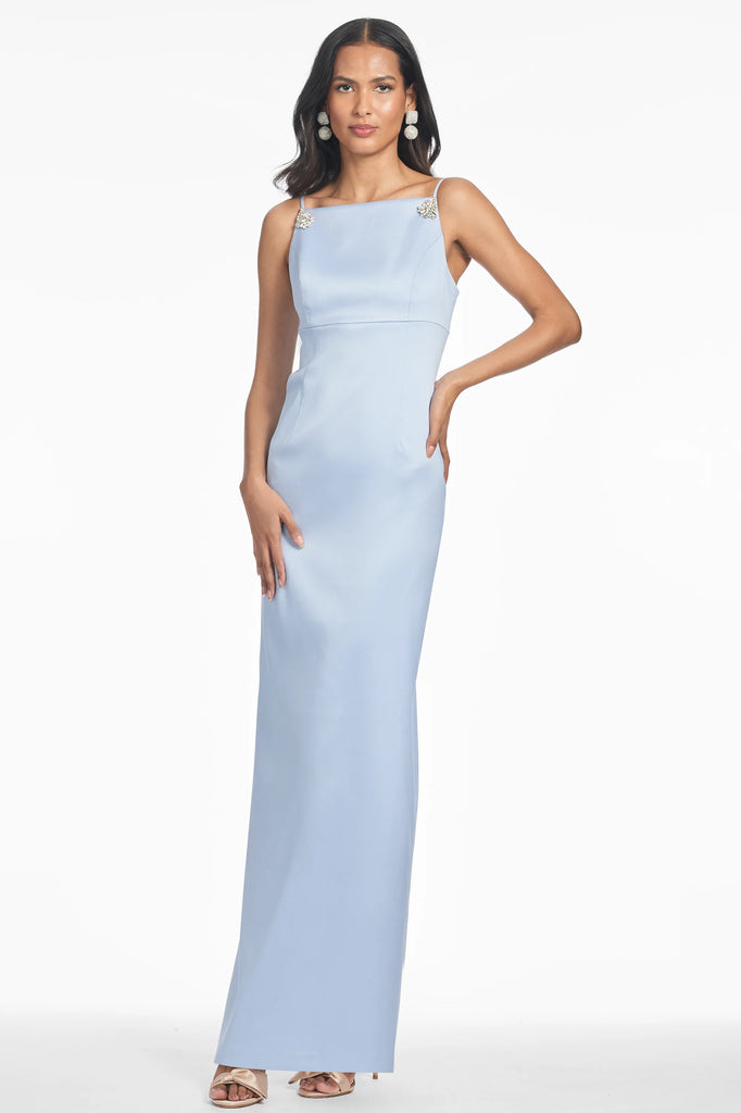 Sachin & Babi "Pryce" High Neck Column Gown