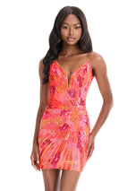 ASHLEYlauren Strapless Beaded Homecoming Dress 4894