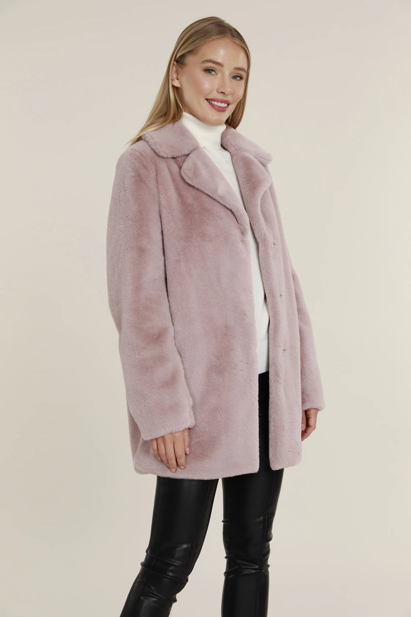 Dolce Cabo Mid Length Faux Fur Jacket 74871