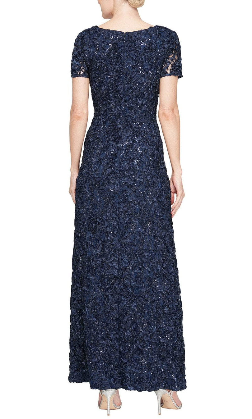 Alex Evenings Soutache A-Line Evening Gown 81122670 Alex Evenings Soutache A-Line Evening Gown 81122670