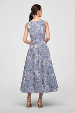 Kay Unger V-Neck Tea Length Dress 55116340