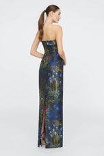 Theia Couture Strapless Floral Evening Dress 88114340