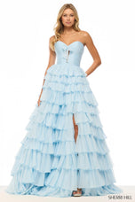 Sherri Hill Ruffle Ball Gown Dress 57424