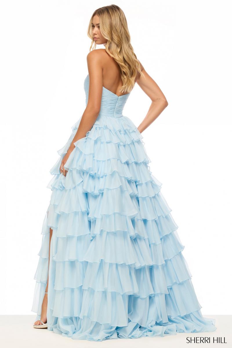 Sherri Hill Ruffle Ball Gown Dress 57424