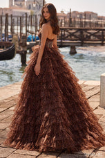 Sherri Hill Cheetah Ruffle Prom Dress 57510