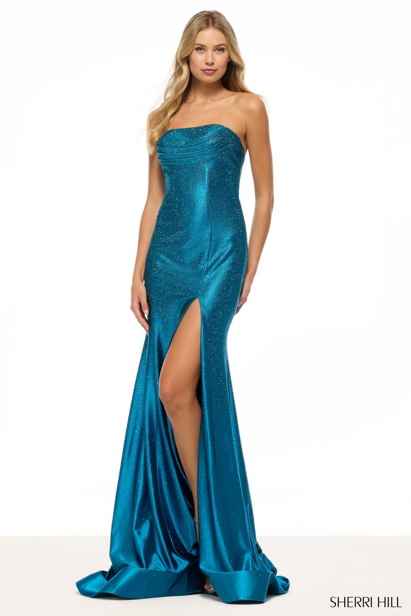 Sherri Hill Tight Hot Fix Prom Dress 57519