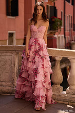 Sherri Hill Lace Corset Floral Prom Dress 57569