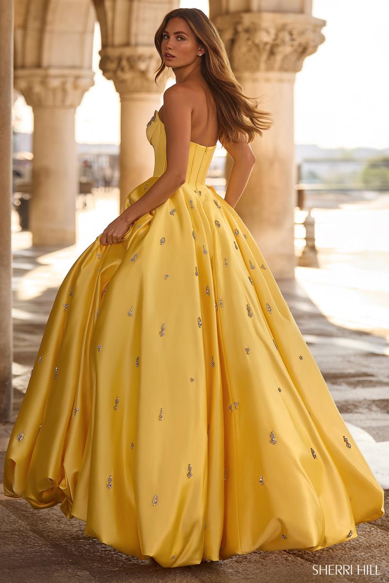 Sherri Hill Corset Bubble Hem Prom Dress 57575