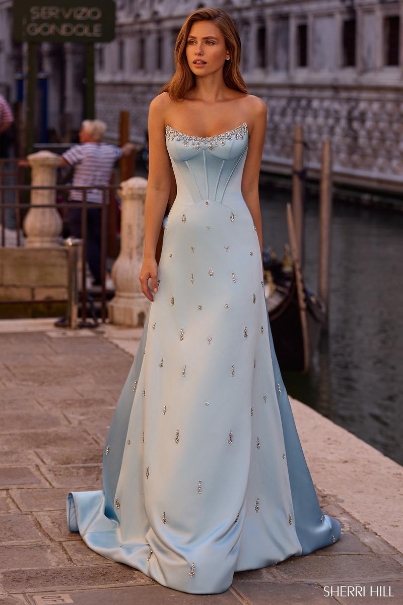 Sherri Hill Embellished Corset Prom Dress 57584 Sherri Hill Embellished Corset Prom Dress 57584