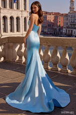 Sherri Hill Strapless Satin Mermaid Prom Dress 57615
