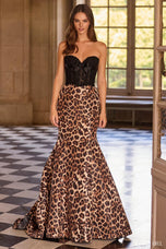Sherri Hill Mermaid Cheetah Print Prom Dress 57622