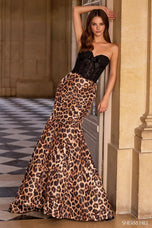 Sherri Hill Mermaid Cheetah Print Prom Dress 57622