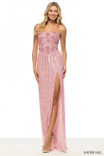 Sherri Hill 3D Floral Sequin Prom Dress 57632