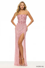 Sherri Hill 3D Floral Sequin Prom Dress 57632