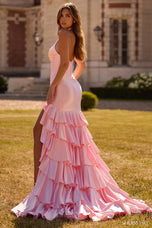 Sherri Hill Halter Ruffle Corset Prom Dress 57637