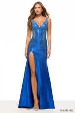 Sherri Hill Hot Fix V-Neck Prom Dress 57641