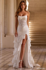 Sherri Hill Lace Illusion Corset Prom Dress 57646