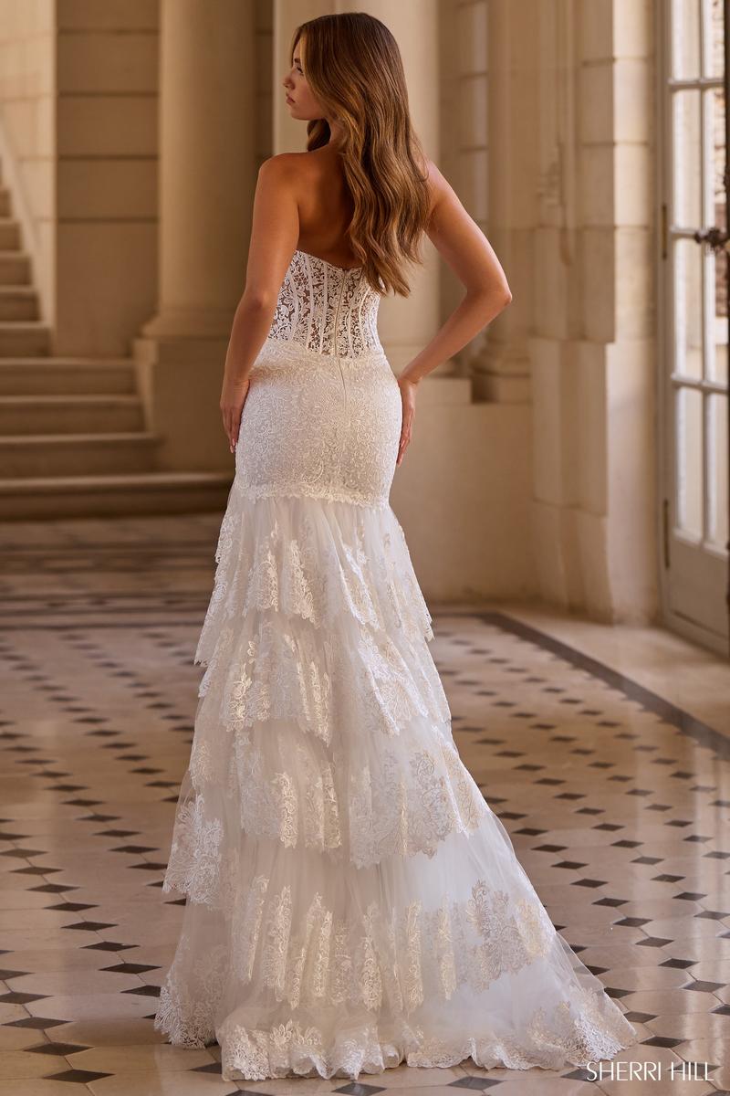 Sherri Hill Lace Illusion Corset Prom Dress 57646
