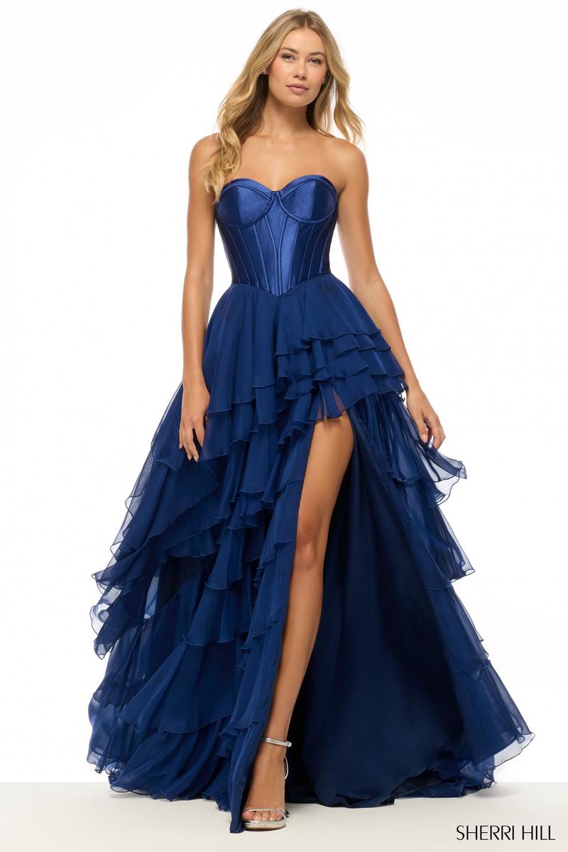 Sherri Hill High Low Corset Prom Dress 57653
