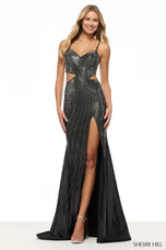Sherri Hill Open Back Hot Stone Prom Dress 57654