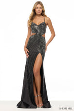 Sherri Hill Open Back Hot Stone Prom Dress 57654