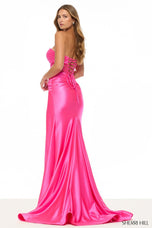 Sherri Hill Satin Illusion Corset Prom Dress 57655