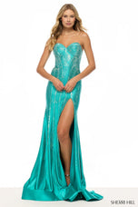 Sherri Hill Strapless Hot Fix Prom Dress 57657