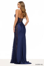 Sherri Hill Plunging Lace Prom Dress 57658