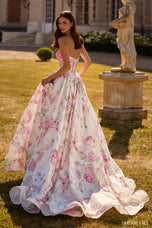 Sherri Hill Strapless Floral Print Prom Dress 57667