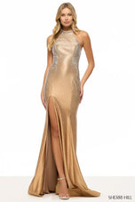 Sherri Hill High Neck Hot Fix Prom Dress 57674