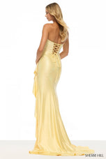 Sherri Hill Strapless Ruffle Slit Prom Dress 57675