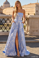 Sherri Hill Strapless Brocade Prom Dress 57682