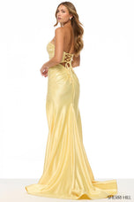 Sherri Hill Strapless Sweet Prom Dress with Cutout 57690