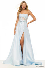 Sherri Hill Strapless Sparkle Corset Prom Dress 57697